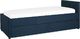Beliani Łóżko wysuwane tapicerowane 80 x 200 cm niebieskie MARMANDE 4