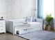 Beliani Łóżko wysuwane drewniane 90 x 200 cm białe CAHORS 2