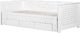 Beliani Łóżko wysuwane drewniane 90 x 200 cm białe CAHORS 3