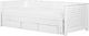 Beliani Łóżko wysuwane drewniane 90 x 200 cm białe CAHORS 5