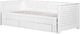 Beliani Łóżko wysuwane drewniane 90 x 200 cm białe CAHORS 6