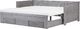 Beliani Łóżko wysuwane drewniane 90 x 200 cm szare CAHOR 1