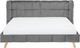 Beliani Łóżko welurowe 180 x 200 cm szare SENLIS 2