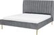 Beliani Łóżko welurowe 180 x 200 cm szare MARVILLE 1