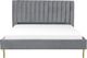 Beliani Łóżko welurowe 180 x 200 cm szare MARVILLE 2