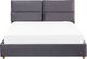 Beliani Łóżko z pojemnikiem welurowe 160 x 200 cm szare BATILLY 3
