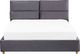 Beliani Łóżko z pojemnikiem welurowe 180 x 200 cm szare BATILLY 3
