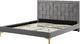 Beliani Łóżko welurowe 140 x 200 cm szare LIMOUX 4