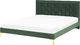 Beliani Łóżko welurowe 180 x 200 cm zielone LIMOUX 1