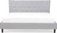 Beliani Łóżko tapicerowane 160 x 200 cm jasnoszare SAVERNE 2