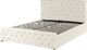 Beliani Łóżko z pojemnikiem welurowe 140 x 200 cm beżowe AMIENS 2