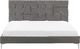 Beliani Łóżko welurowe 160 x 200 cm szare AMBERT 2