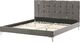 Beliani Łóżko welurowe 160 x 200 cm szare AMBERT 3