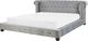 Beliani Łóżko welurowe 180 x 200 cm szare CAVAILLON 1