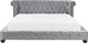 Beliani Łóżko welurowe 180 x 200 cm szare CAVAILLON 2