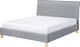 Beliani Łóżko tapicerowane 160 x 200 cm szare SENNEZ 1