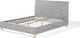 Beliani Łóżko tapicerowane 160 x 200 cm szare SENNEZ 7