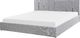 Beliani Łóżko z pojemnikiem tapicerowane 180 x 200 cm jasnoszare DREUX 2