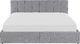 Beliani Łóżko z pojemnikiem tapicerowane 180 x 200 cm jasnoszare DREUX 5
