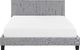 Beliani Łóżko tapicerowane 180 x 200 cm jasnoszare POITIERS 2