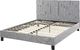 Beliani Łóżko tapicerowane 140 x 200 cm jasnoszare POITIERS 4