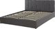 Beliani Łóżko z pojemnikiem 140 x 200 cm szare DREUX 3