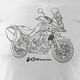 Topslang Koszulka motocyklowa z motocyklem Suzuki V-strom DL-650 męska biała SLIM M 2
