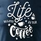 Topslang Koszulka z kawą Life Coffee męska granatowa REGULAR XXL 1