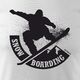 Topslang Koszulka ze snowboardem Snowboard męska biała REGULAR S 2
