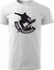 Topslang Koszulka ze snowboardem Snowboard męska biała REGULAR L 1