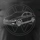 Topslang Koszulka z samochodem VW Passat męska czarna REGULAR L 1