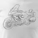 Topslang Koszulka motocyklowa z motocyklem Honda Goldwing męska biała REGULAR M 2