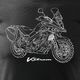 Topslang Koszulka motocyklowa z motocyklem Suzuki V-strom DL-650 męska czarna SLIM XL 2