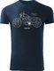 Topslang Koszulka motocyklowa z motocyklem Harley Davidson Iron 883 męska granatowa SLIM XL 1