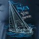 Topslang Koszulka żeglarska z jachtem męska granatowa REGULAR S 2