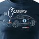Topslang Koszulka z samochodem Porsche Carrera 911 męska granatowa SLIM S 2