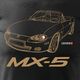 Topslang Koszulka z samochodem MAZDA MX-5 MX 5 męska czarna REGULAR L 2