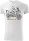 Topslang Koszulka motocyklowa z motocyklem BMW GS 1250 ADVENTURE męska biała SLIM XL 1