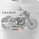 Topslang Koszulka motocyklowa z motocyklem HARLEY DAVIDSON FATBOY męska biała SLIM XL 2