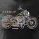 Topslang Koszulka motocyklowa z motocyklem HARLEY DAVIDSON FATBOY męska czarna SLIM L 1