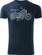 Topslang Koszulka motocyklowa z motocyklem HARLEY DAVIDSON FATBOY męska granatowa SLIM XXL 1