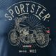 Topslang Koszulka motocyklowa z motocyklem HARLEY DAVIDSON SPORTSTER męska granatowa REGULAR M 2
