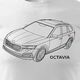 Topslang Koszulka z samochodem Skoda Octavia męska biała SLIM L 2