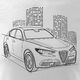 Topslang Koszulka z samochodem Alfa Romeo Stelvio męska biała REGULAR XL 1