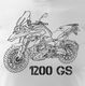 Topslang Koszulka motocyklowa z motocyklem BMW GS 1200 męska biała REGULAR XXL 2
