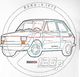 Topslang Koszulka z samochodem Maluch Fiat 126p męska biała REGULAR L 1