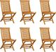 vidaXL Składane krzesła ogrodowe, 6 szt., lite drewno tekowe 1