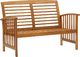 vidaXL Ławka ogrodowa 119 cm lite drewno akacjowe VidaXL 1
