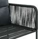 vidaXL VidaXL 5-częściowy zestaw mebli ogrodowych rattan PVC, czarny 5