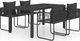 vidaXL VidaXL 5-częściowy zestaw mebli ogrodowych rattan PVC, czarny 1